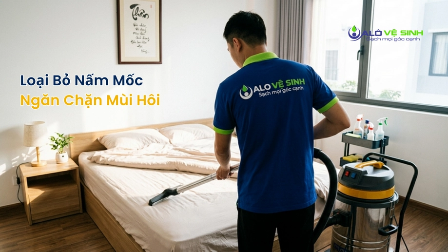 Dùng máy hút công suất lớn để vệ sinh nệm Quận 4 sạch sẽ