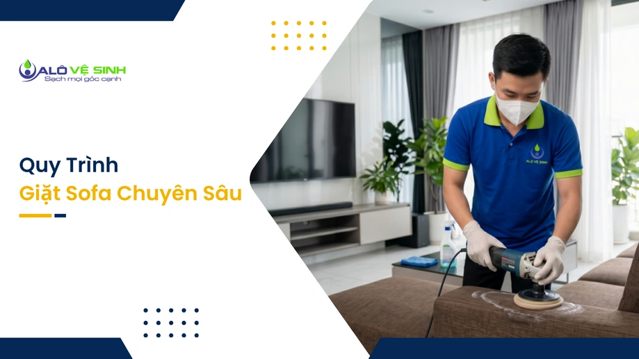 Đội ngũ kiểm tra vết bẩn khi tiến hành giặt ghế sofa tại Gò Vấp