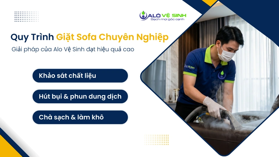 Quy trình giặt ghế sofa Quận 12 chuyên sâu