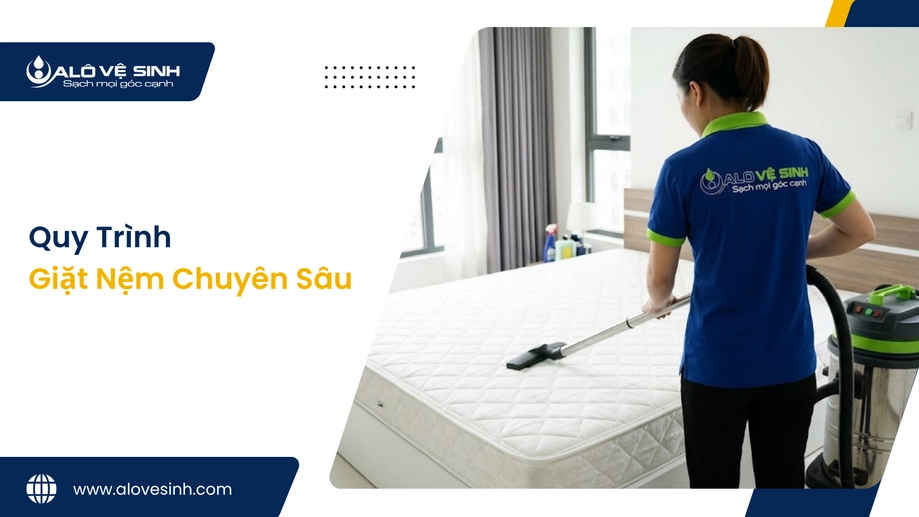 Quy trình giặt nệm Quận 2 chuyên sâu bằng máy hút bụi