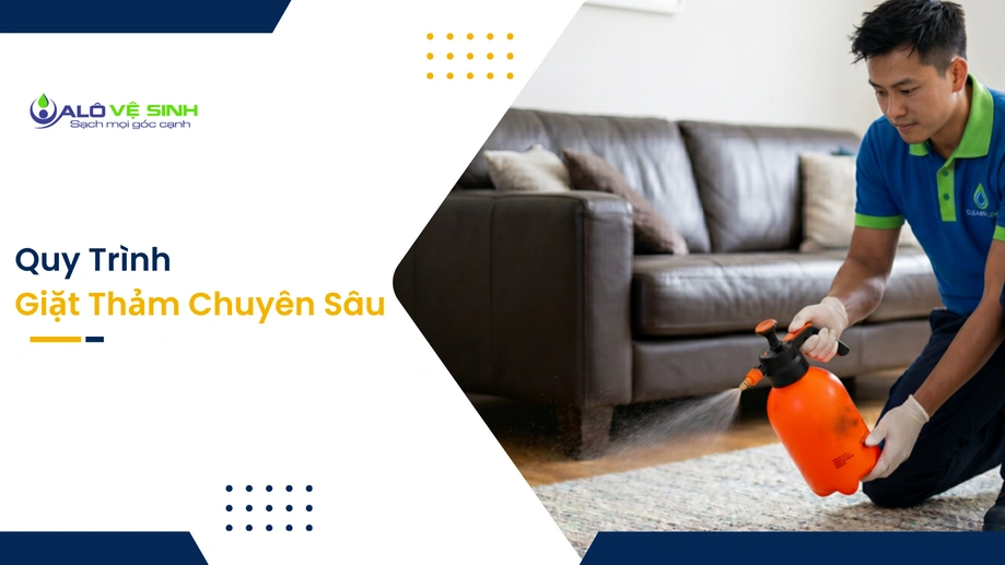 Tiến hành khoanh vùng xử lý vết bẩn khi giặt thảm Gò Vấp tại nhà