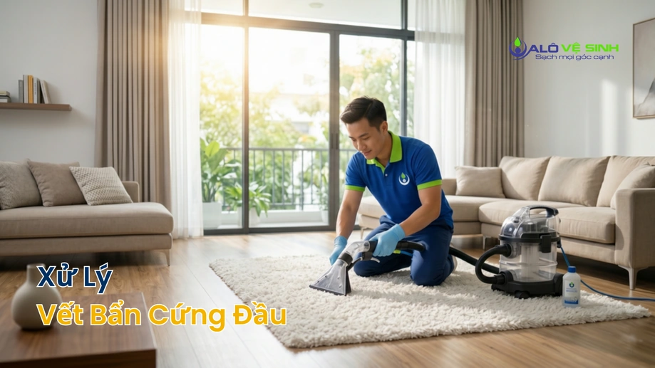Quy trình giặt thảm Quận 8 giúp làm sạch sâu các vết bẩn cứng đầu