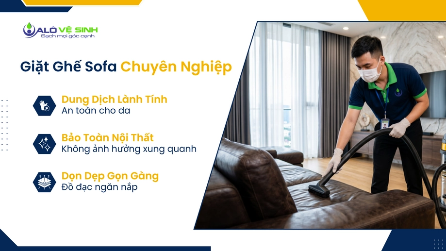 Đội ngũ dịch vụ vệ sinh ghế sofa Quận 2 dọn dẹp gọn gàng