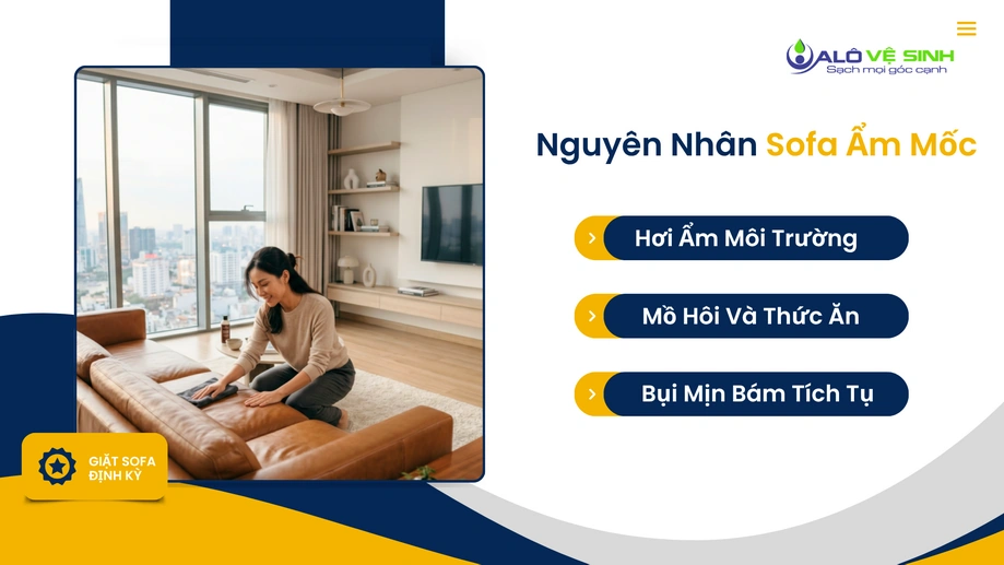 Bề mặt sofa bám bụi cần vệ sinh ghế sofa Tân Phú