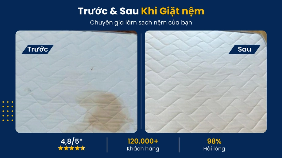 Phương pháp vệ sinh nệm làm sạch vết bẩn cứng đầu