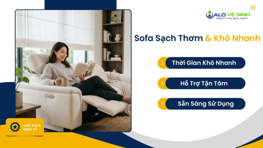 Bộ sofa sạch sẽ sau khi dùng dịch vụ vệ sinh ghế sofa Cần Giờ tại nhà