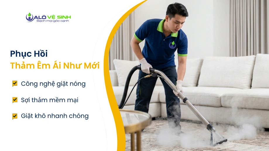 Vệ sinh thảm Hóc Môn phục hồi độ êm ái