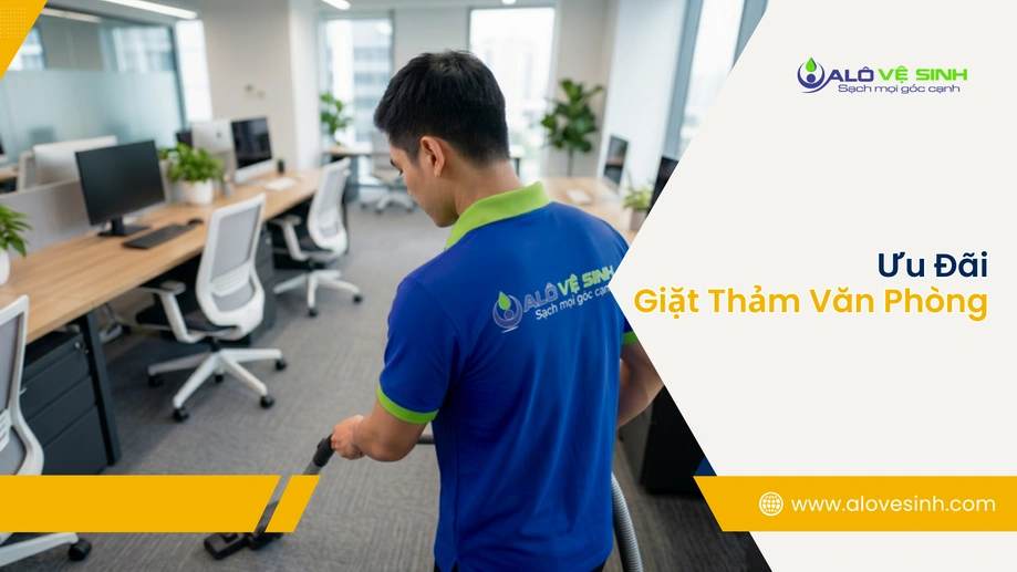 Không gian sạch sẽ sau khi vệ sinh thảm văn phòng Quận 12
