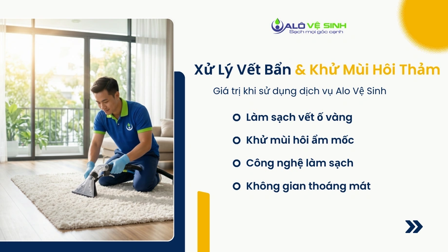 Máy hút xử lý vết ố vàng khi giặt thảm Quận 11