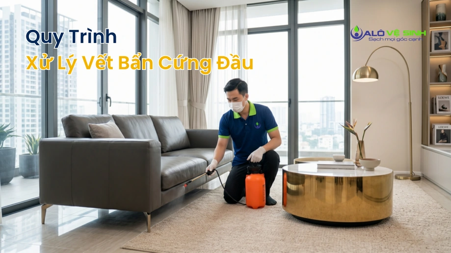 Xử lý vết ố trước khi giặt thảm tại nhà Quận 11